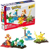 POKÉMON MEGA CONSTRUCCIÓN FIGURAS ACCIÓN: EQUIPO KANTO 130 PIEZAS4 PERSONAJES.